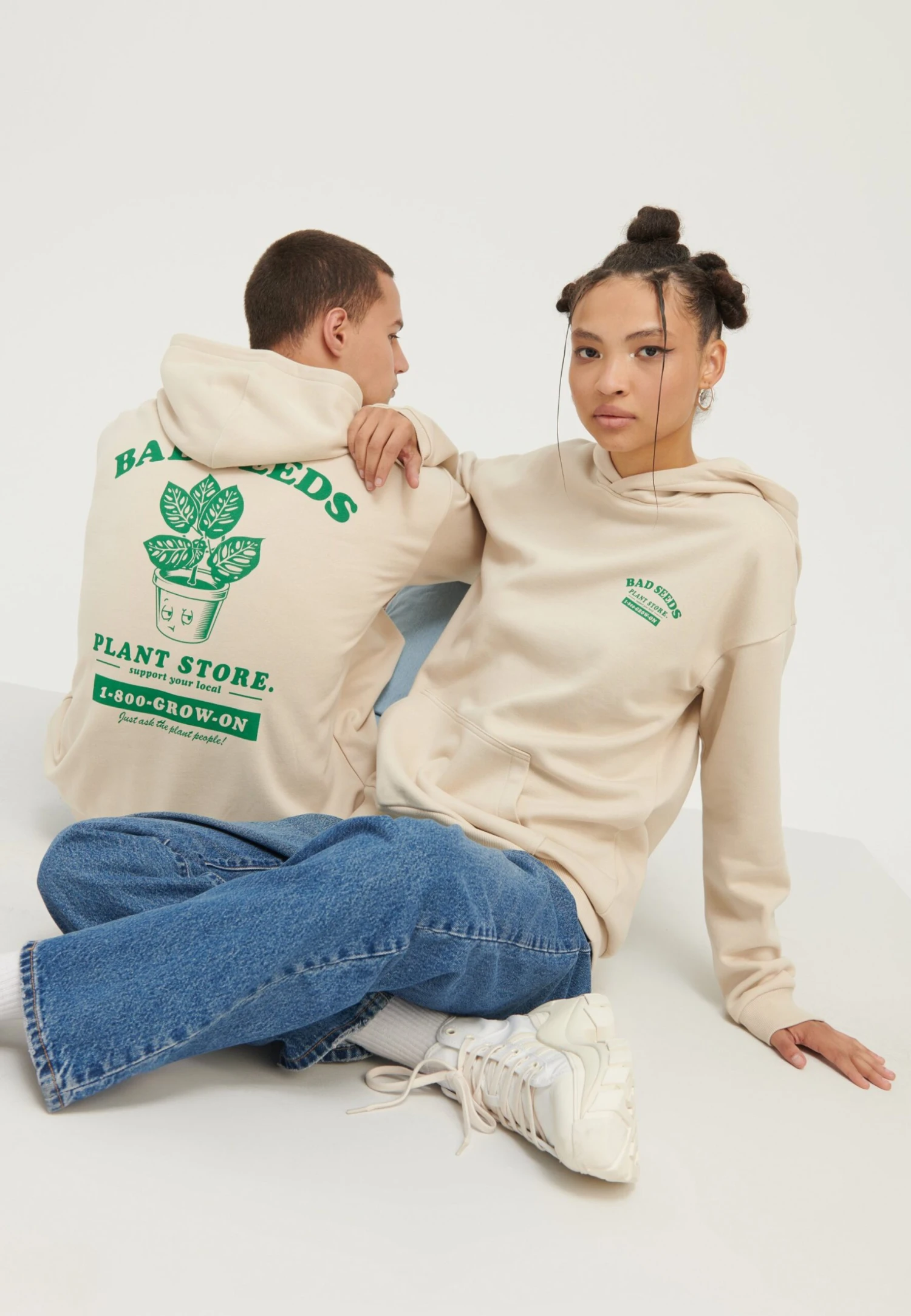 YOURTURN Unisex - Hoodie - Beige 2 YOURTURN Unisex - Hoodie - Beige - Afbeelding 2