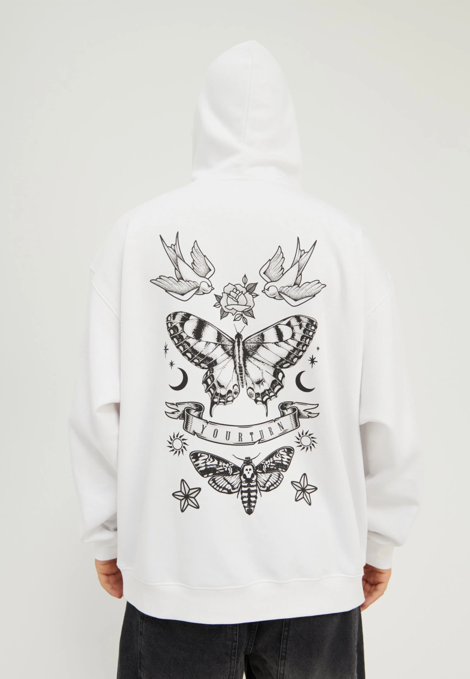 YOURTURN Unisex - Hoodie - White 3 YOURTURN Unisex - Hoodie - White - Afbeelding 3