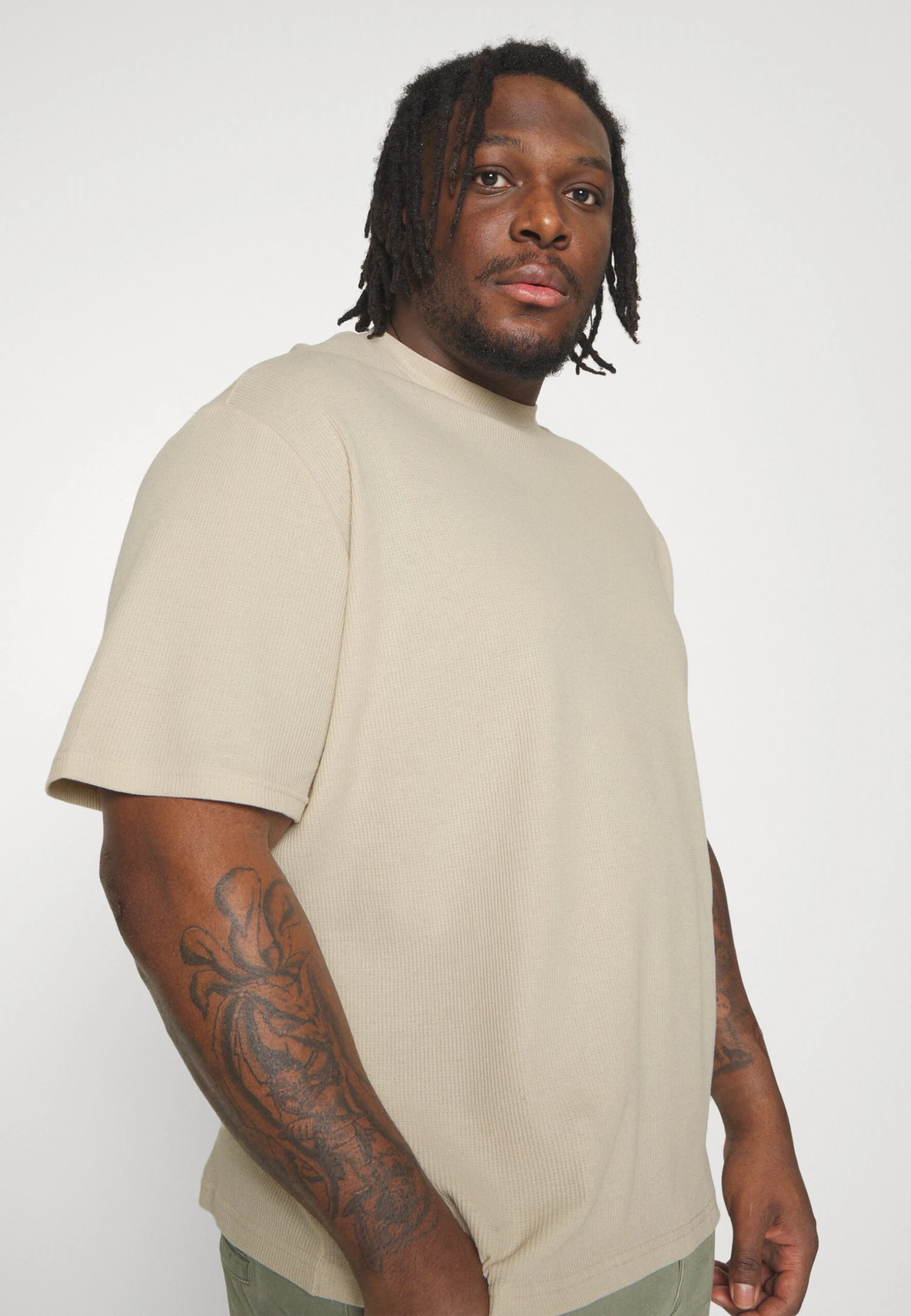 YOURTURN Unisex - T-Shirt Basic -Light Green/ Off-White 4 YOURTURN Unisex - T-Shirt Basic -Light Green/ Off-White - Afbeelding 4