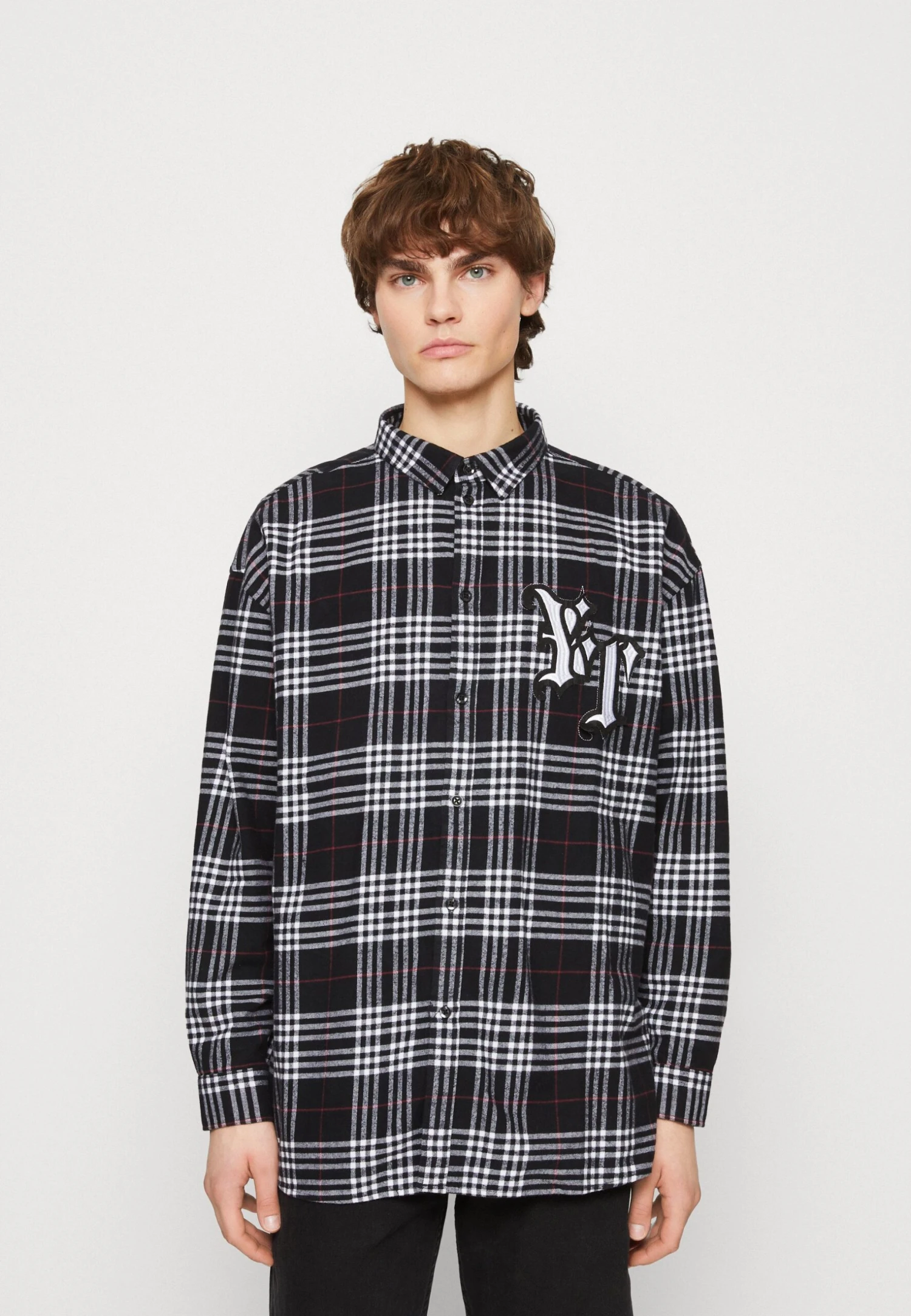 YOURTURN Unisex - Overhemdblouse - White/Black 1 YOURTURN Unisex - Overhemdblouse - White/Black