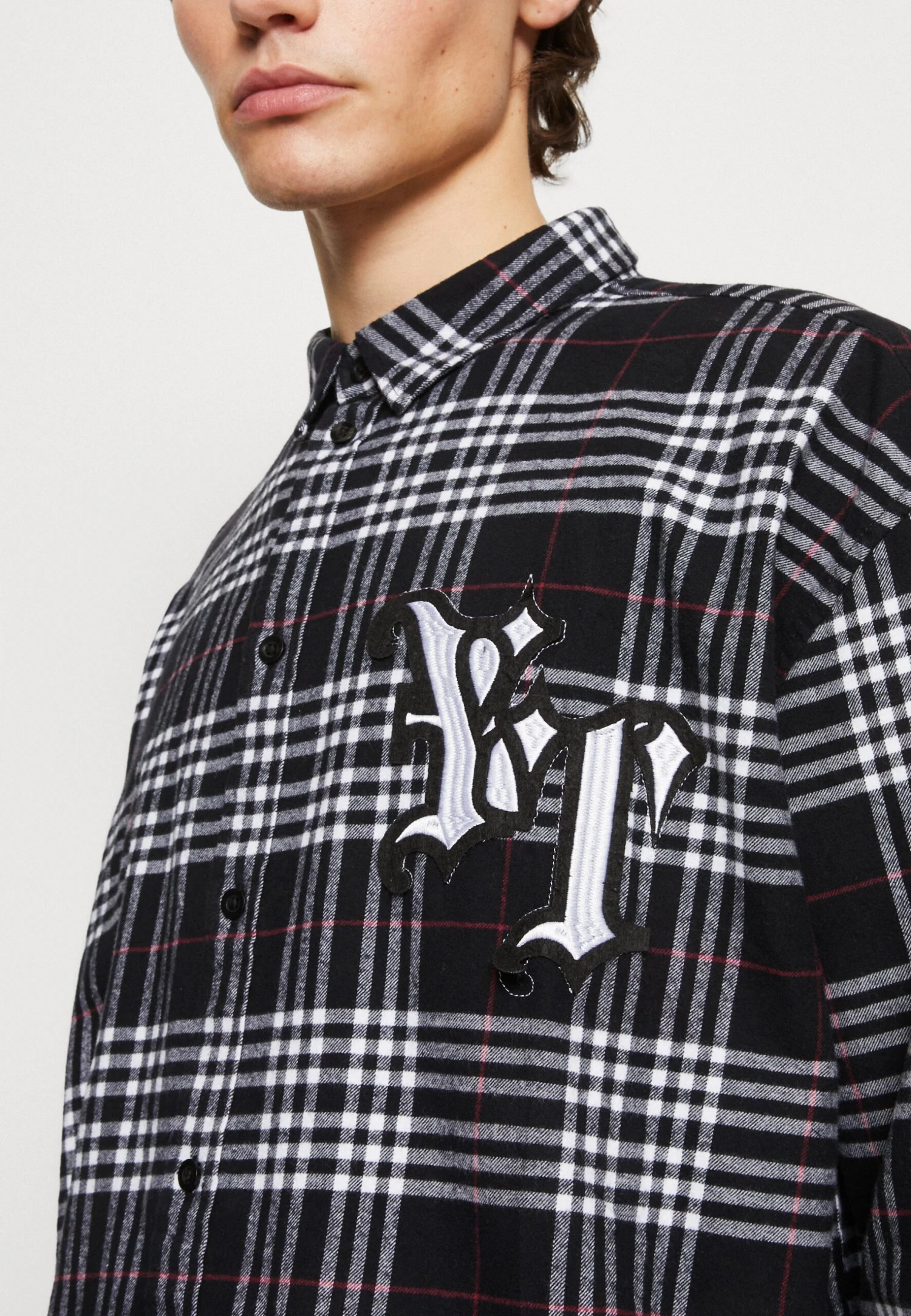 YOURTURN Unisex - Overhemdblouse - White/Black 6 YOURTURN Unisex - Overhemdblouse - White/Black - Afbeelding 6