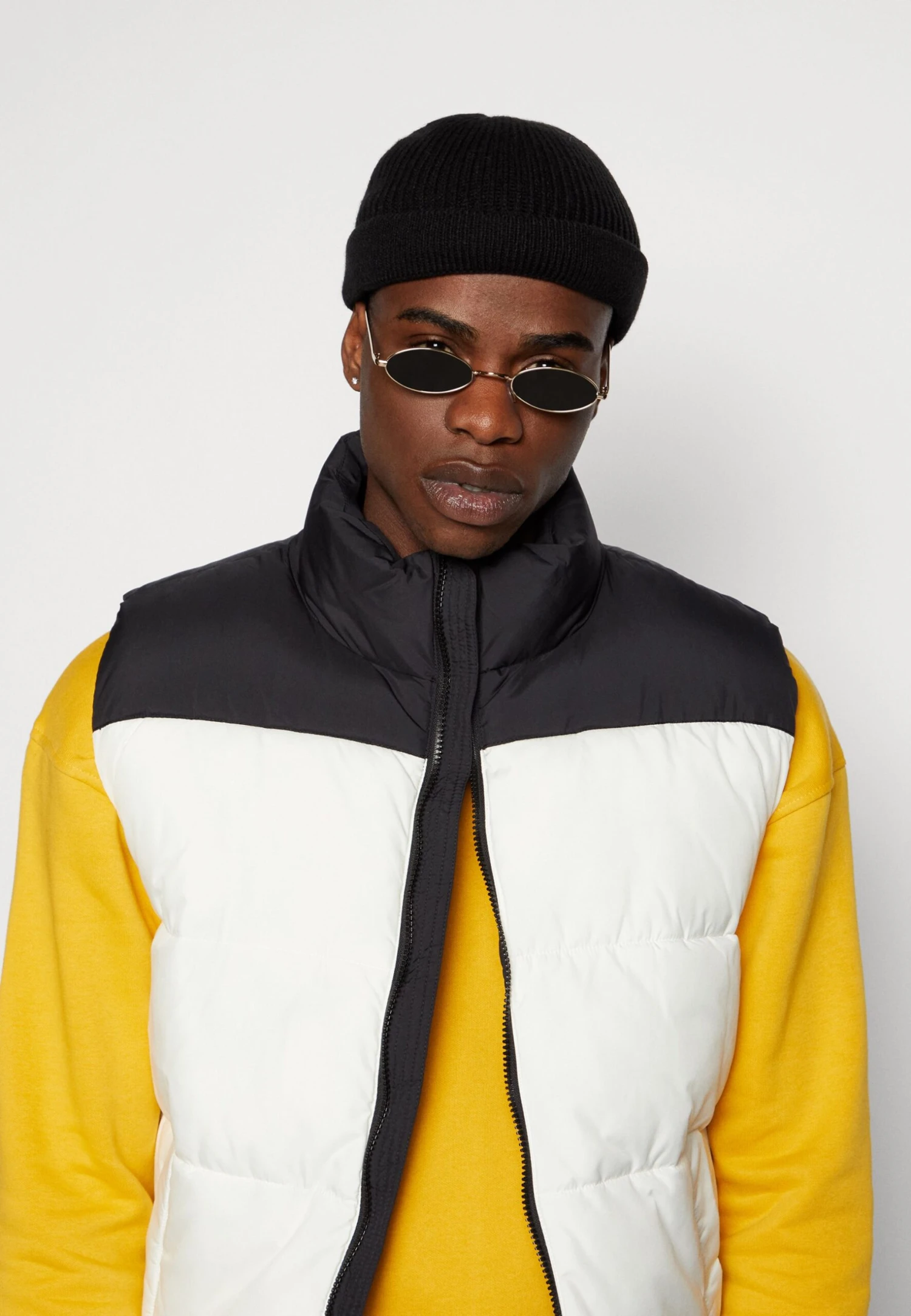 YOURTURN Puffer Vest Unisex - Bodywarmer - Black/White 4 YOURTURN Puffer Vest Unisex - Bodywarmer - Black/White - Afbeelding 4