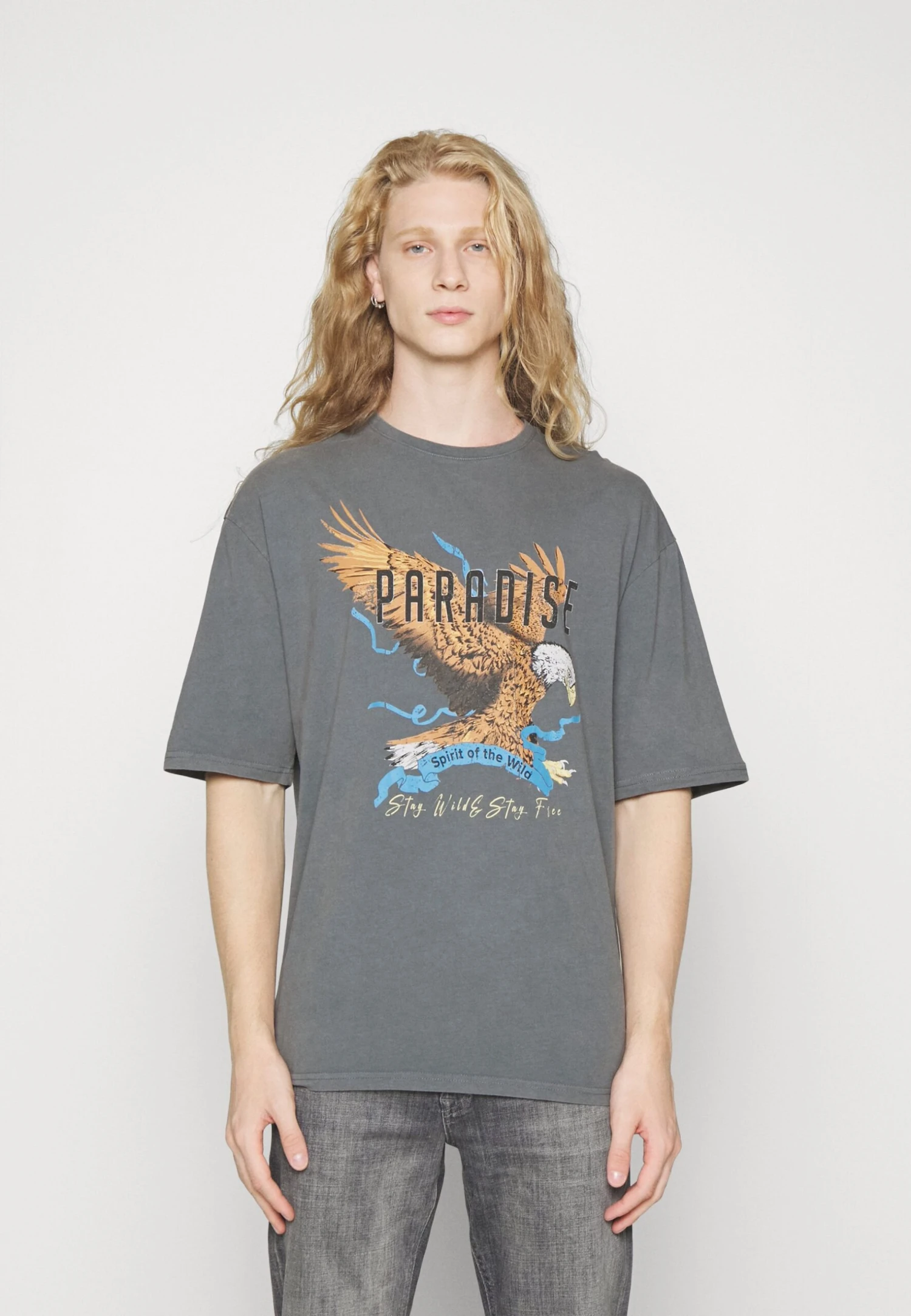 YOURTURN Unisex - T-Shirt Print - Mottled Black 1 YOURTURN Unisex - T-Shirt Print - Mottled Black