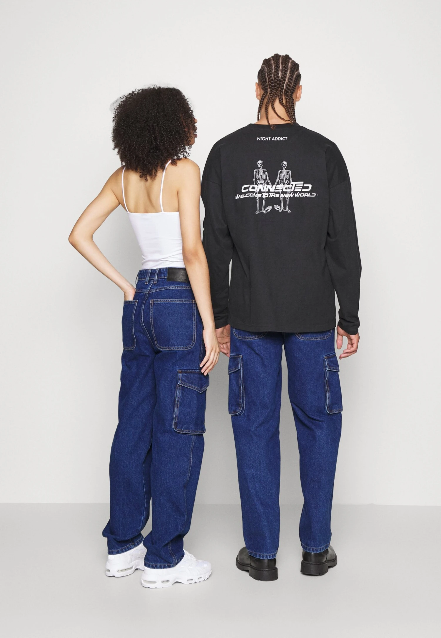 YOURTURN Cargo Denim Wide Leg Unisex - Relaxed Fit Jeans - Rinsed Denim 3 YOURTURN Cargo Denim Wide Leg Unisex - Relaxed Fit Jeans - Rinsed Denim - Afbeelding 3