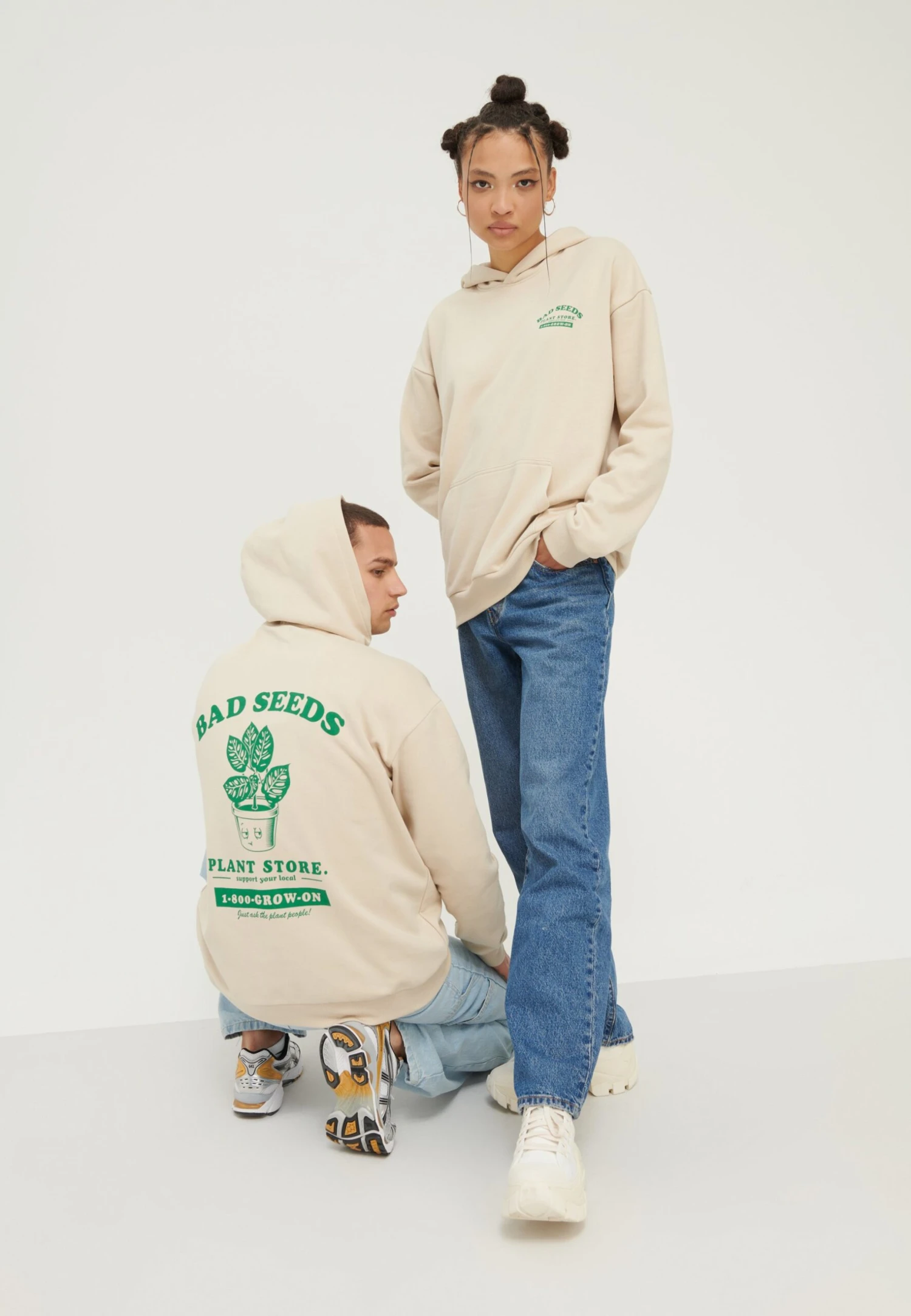 YOURTURN Unisex - Hoodie - Beige 1 YOURTURN Unisex - Hoodie - Beige