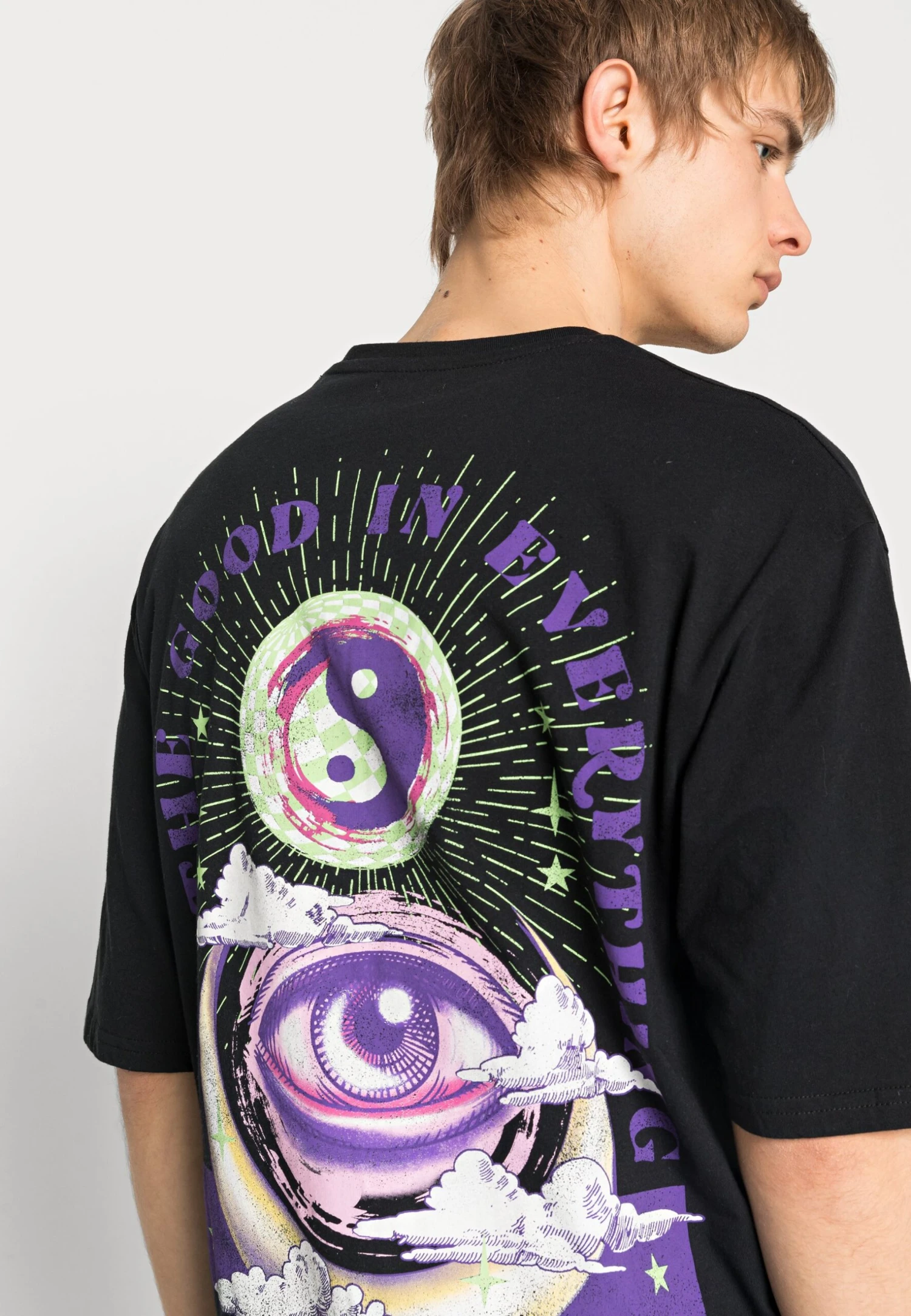 YOURTURN Good In Everything Graphic T-Shirt Unisex - T-Shirt Print - Black 5 YOURTURN Good In Everything Graphic T-Shirt Unisex - T-Shirt Print - Black - Afbeelding 5