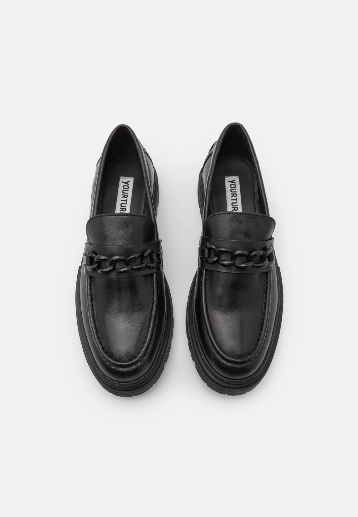 YOURTURN Leather Unisex - Instappers - Black 4 YOURTURN Leather Unisex - Instappers - Black - Afbeelding 4