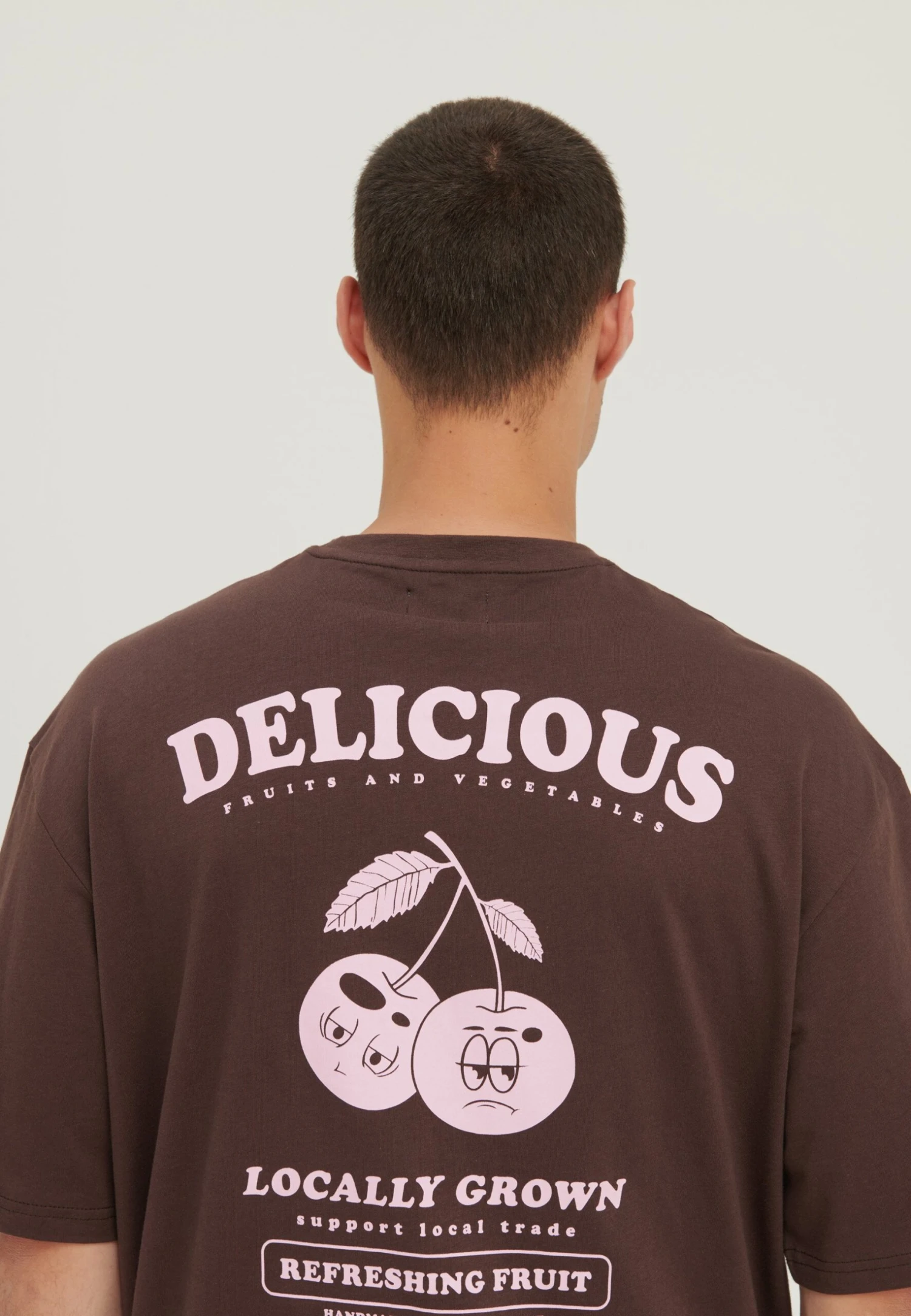 YOURTURN Unisex - T-Shirt Print - Brown 3 YOURTURN Unisex - T-Shirt Print - Brown - Afbeelding 3