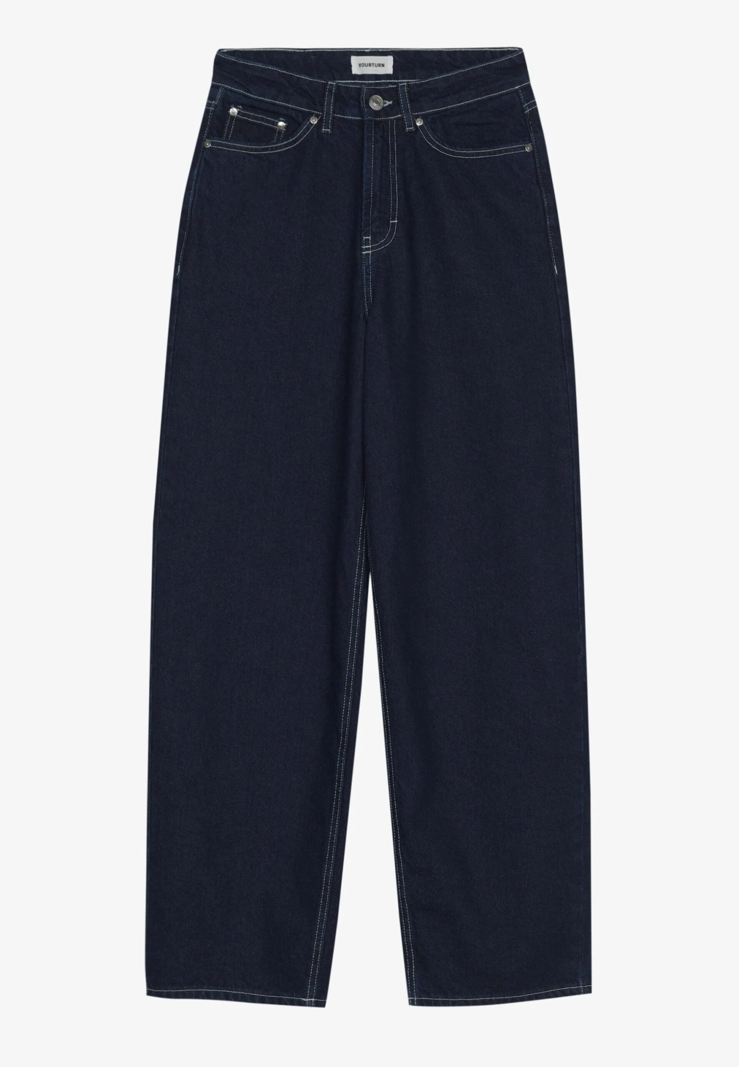 YOURTURN Unisex - Relaxed Fit Jeans - Rinsed Denim 5 YOURTURN Unisex - Relaxed Fit Jeans - Rinsed Denim - Afbeelding 5