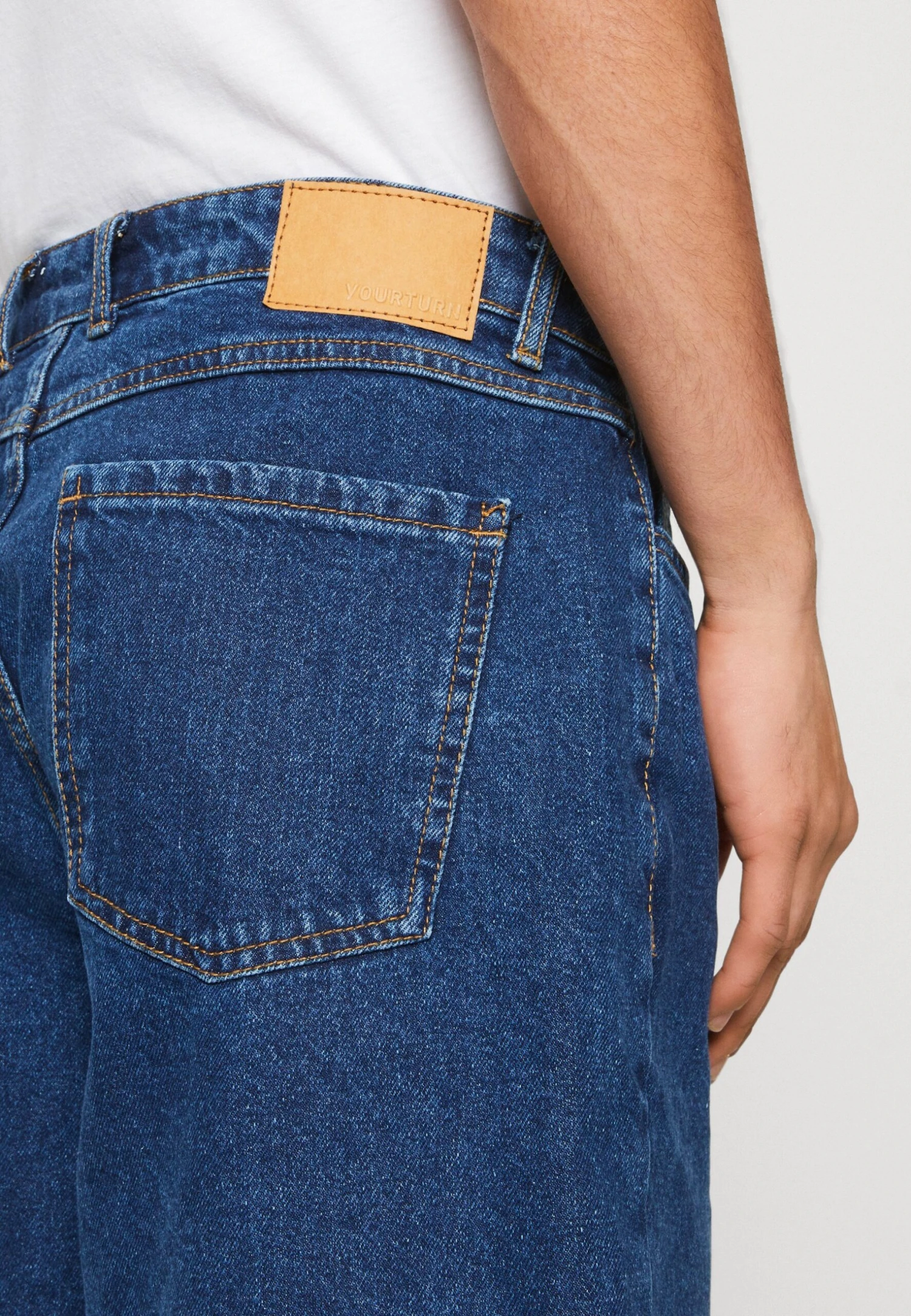 YOURTURN Unisex - Jeansshort - Blue Denim 6 YOURTURN Unisex - Jeansshort - Blue Denim - Afbeelding 6