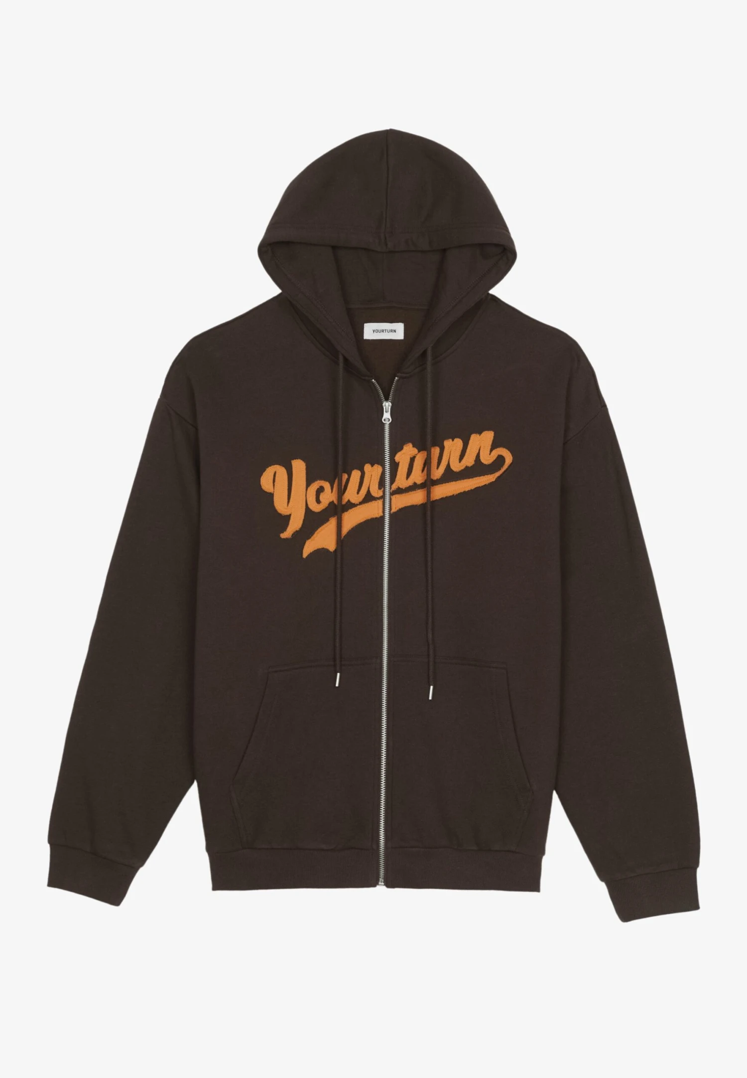 YOURTURN Unisex - Sweater Met Rits - Dark Brown 4 YOURTURN Unisex - Sweater Met Rits - Dark Brown - Afbeelding 4
