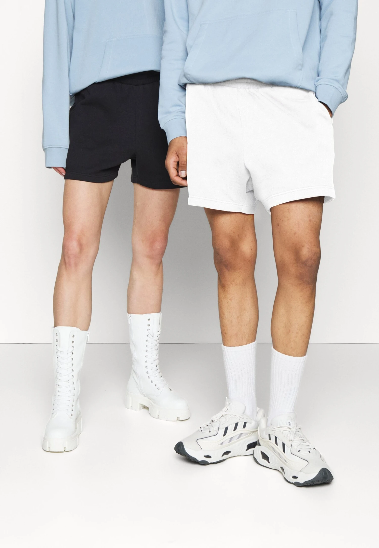 YOURTURN 2 Pack Unisex - Shorts - Black/White 2 YOURTURN 2 Pack Unisex - Shorts - Black/White - Afbeelding 2