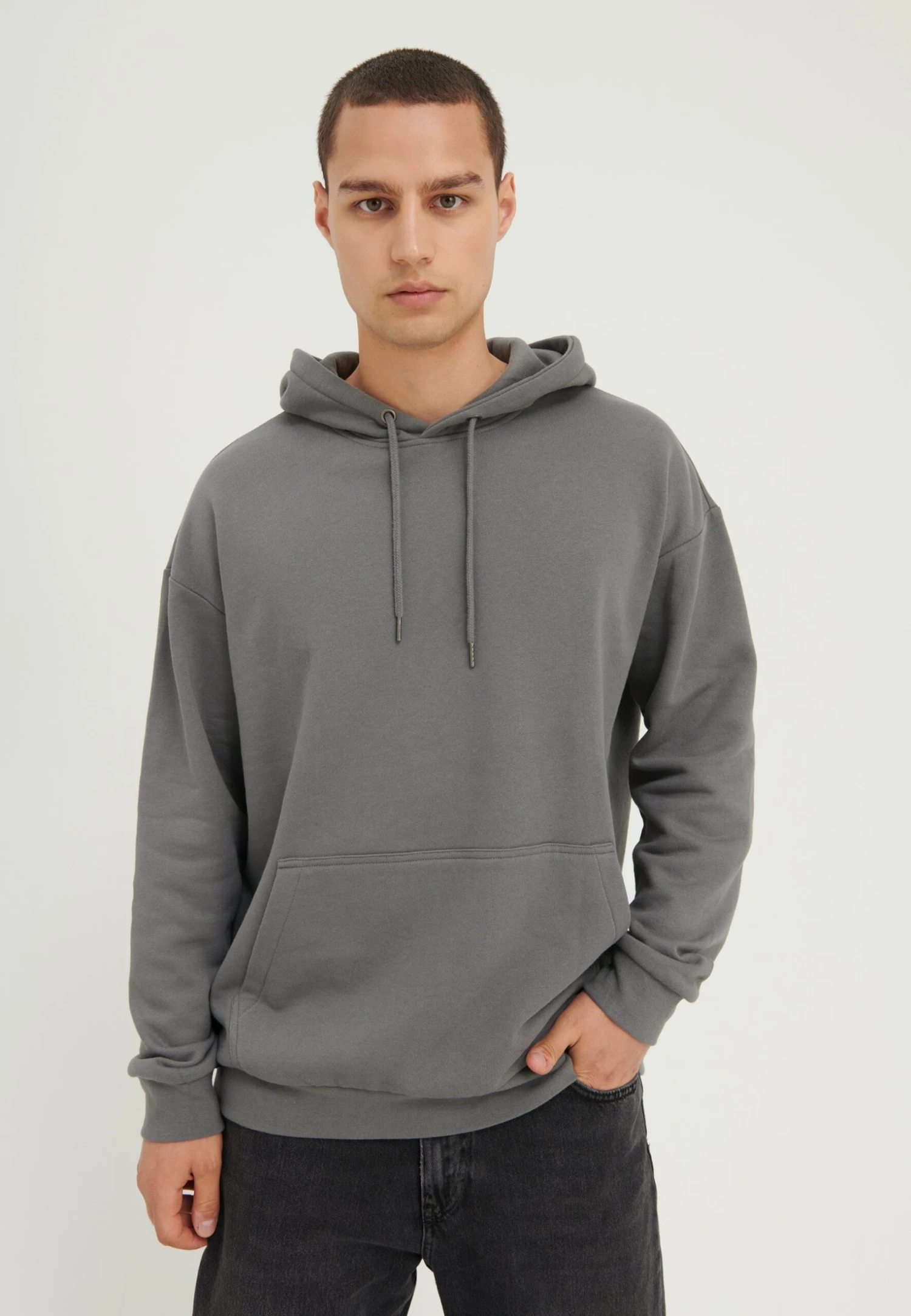 YOURTURN Unisex - Hoodie - Mottled Dark Grey 1 YOURTURN Unisex - Hoodie - Mottled Dark Grey
