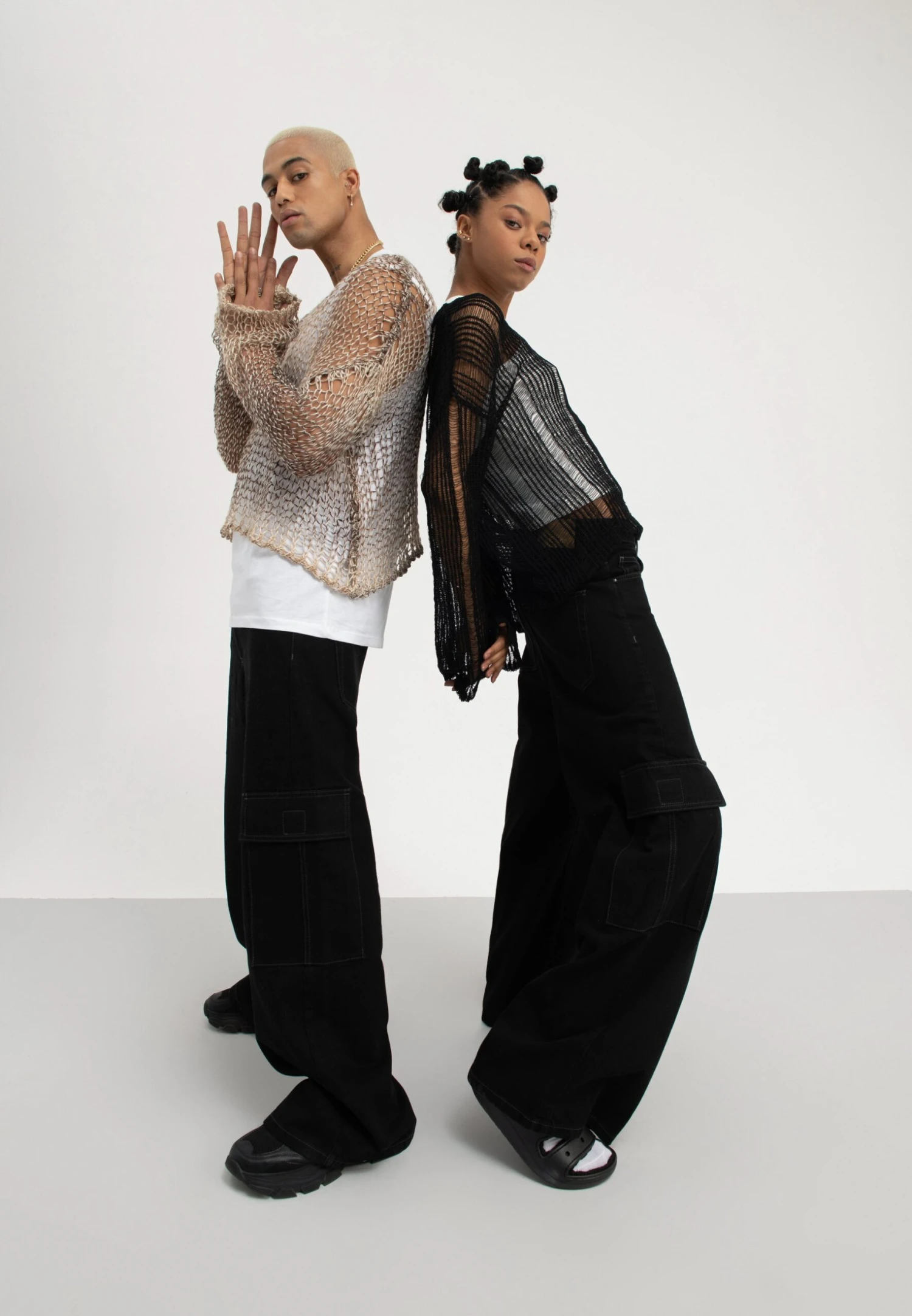 YOURTURN Unisex - Relaxed Fit Jeans - Black Denim 4 YOURTURN Unisex - Relaxed Fit Jeans - Black Denim - Afbeelding 4