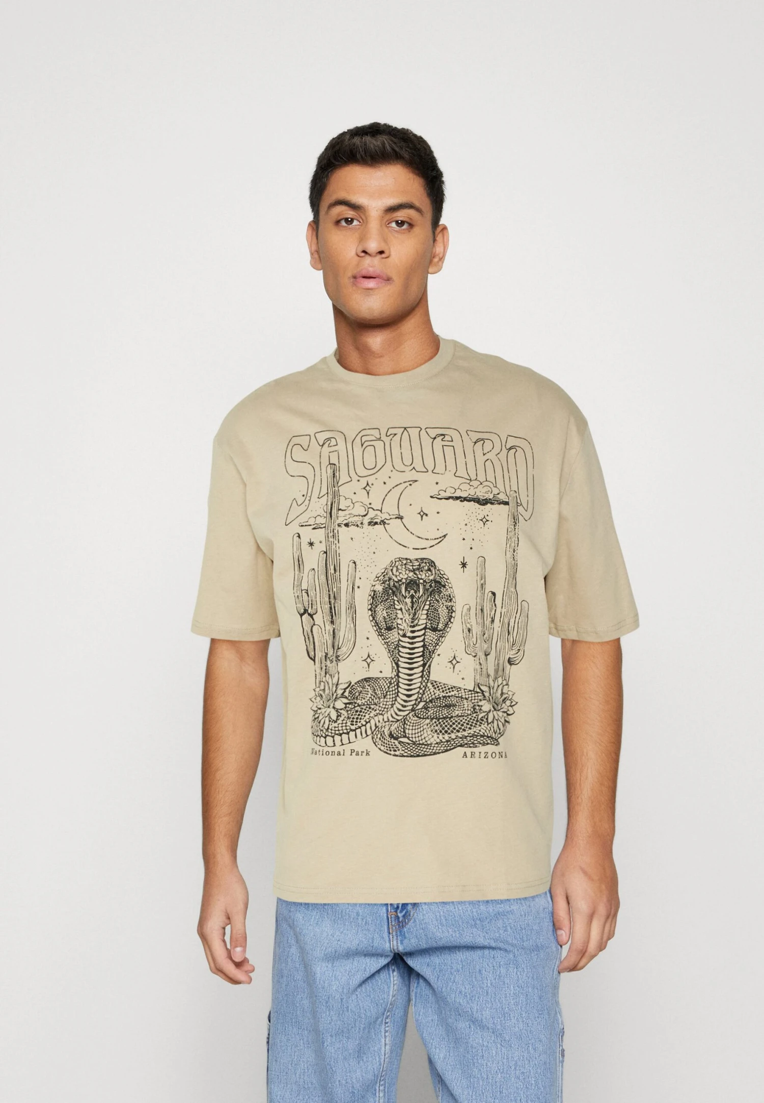 YOURTURN Unisex - T-Shirt Print - Tan 1 YOURTURN Unisex - T-Shirt Print - Tan