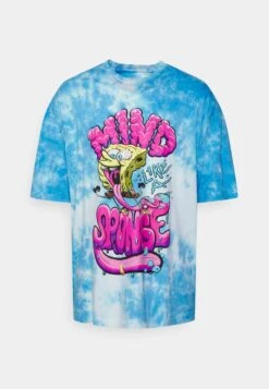 YOURTURN Spongebob Tie Dye Graphic Tee - T-Shirt Print - Blue