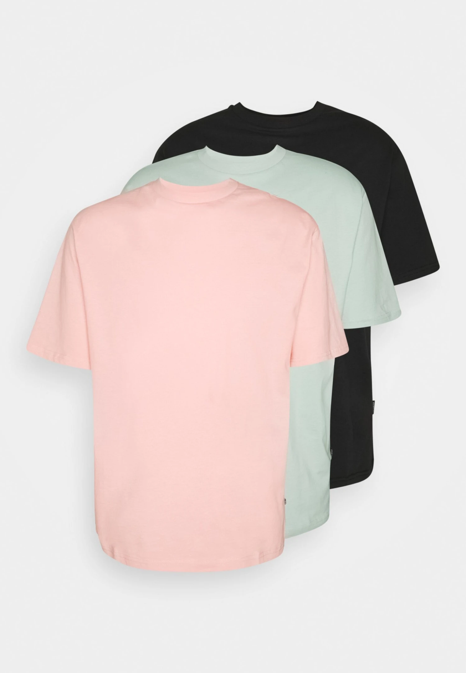 YOURTURN 3Pack Unisex - T-Shirt Basic - Black/Pink/Green 1 YOURTURN 3Pack Unisex - T-Shirt Basic - Black/Pink/Green