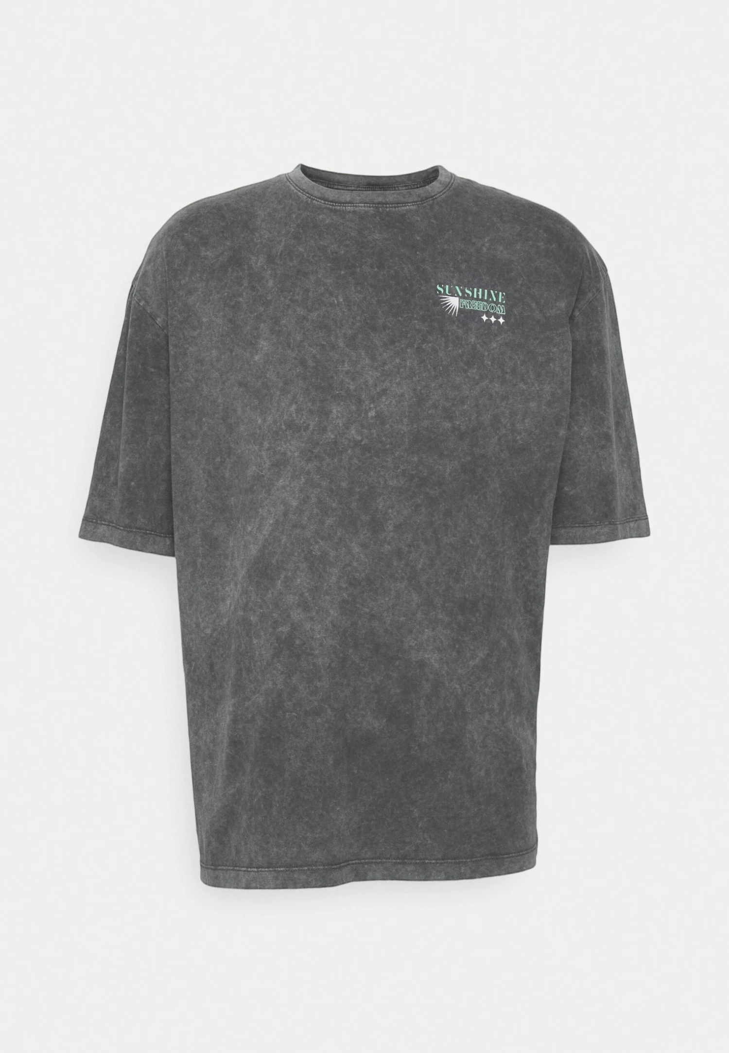 YOURTURN Unisex - T-Shirt Print - Mottled Black 5 YOURTURN Unisex - T-Shirt Print - Mottled Black - Afbeelding 5