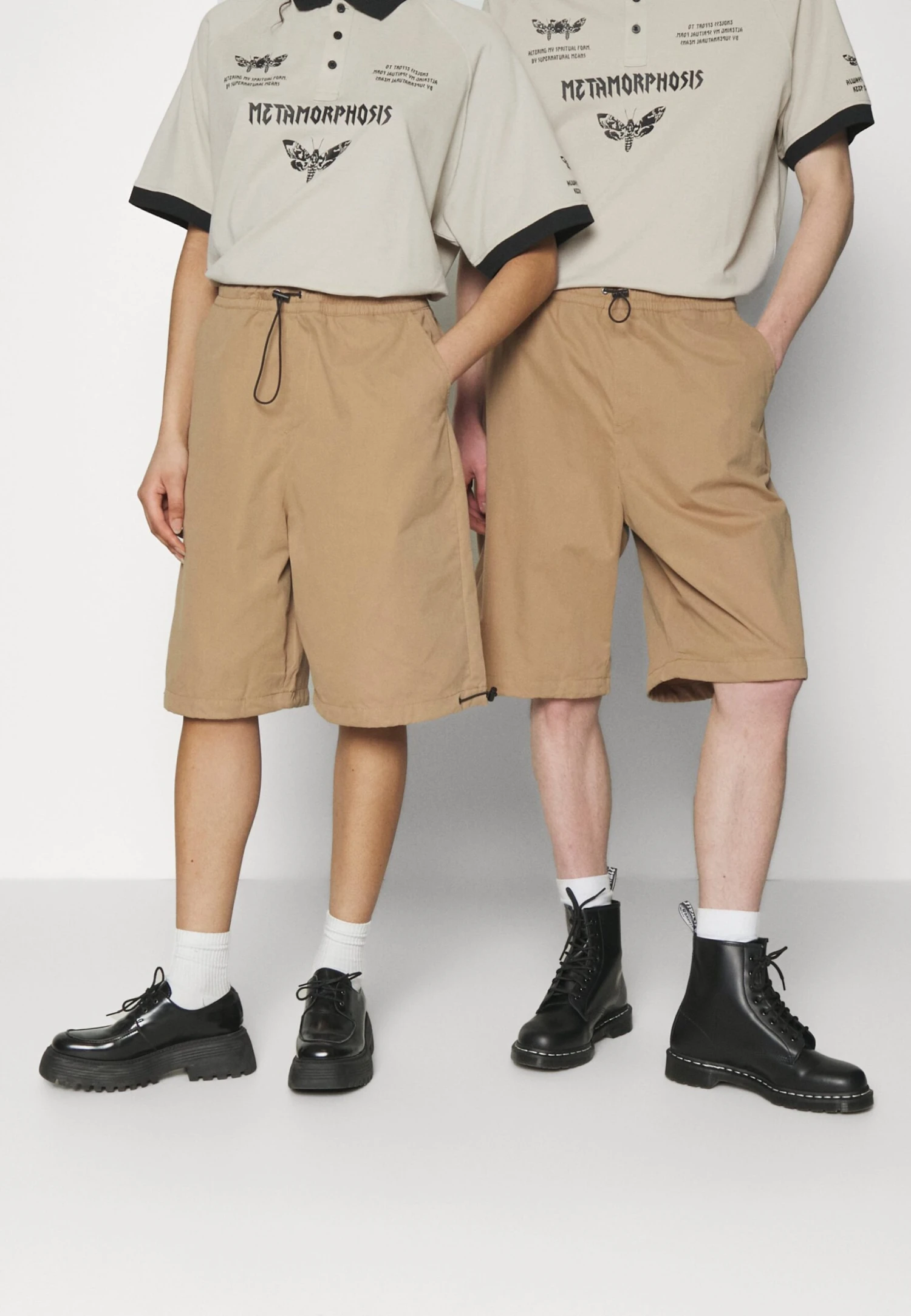 YOURTURN Genderless Parachute - Shorts - Brown 1 YOURTURN Genderless Parachute - Shorts - Brown