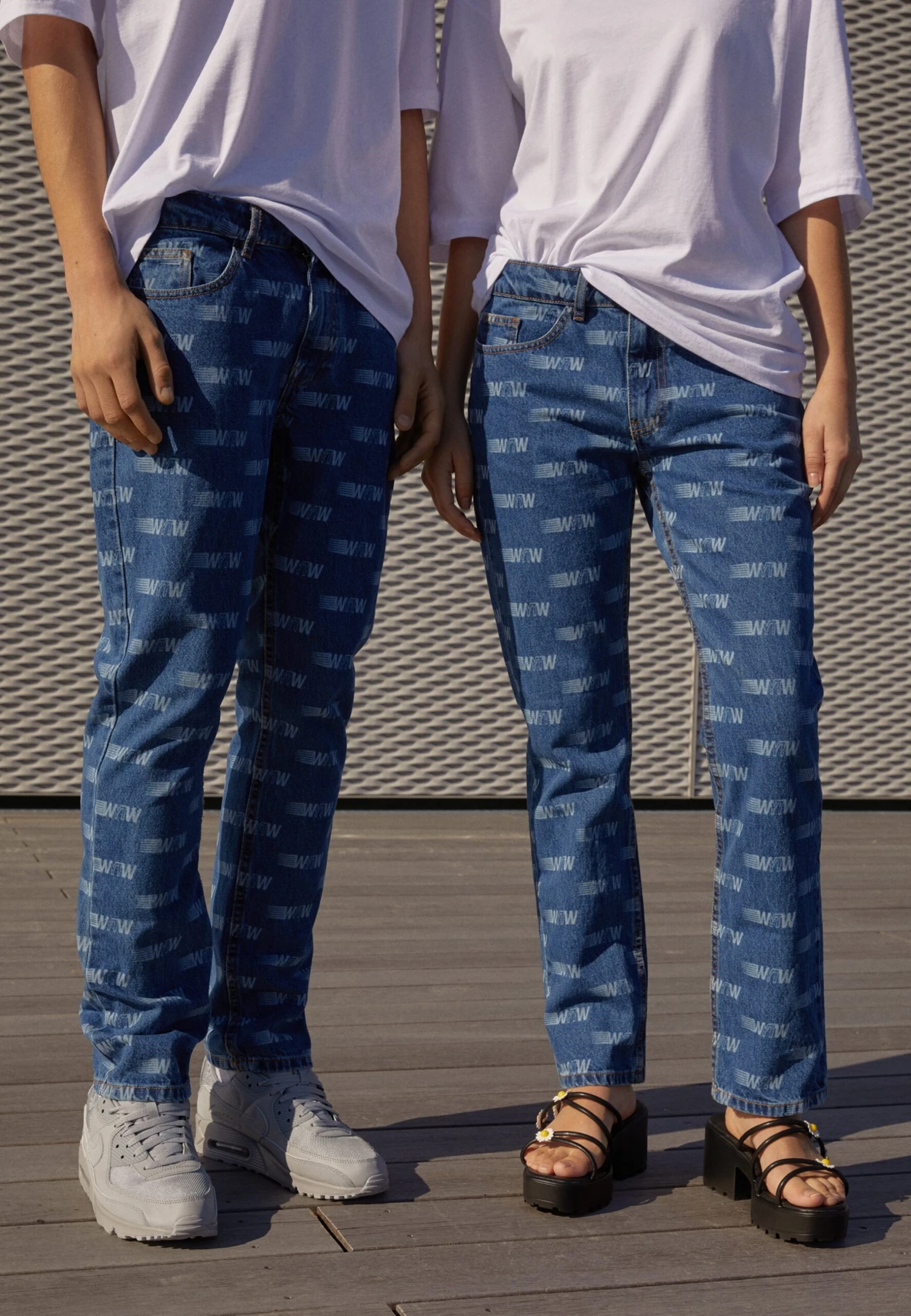 YOURTURN WincentWeiss Unisex - Straight Leg Jeans - Blue Denim 4 YOURTURN WincentWeiss Unisex - Straight Leg Jeans - Blue Denim - Afbeelding 4