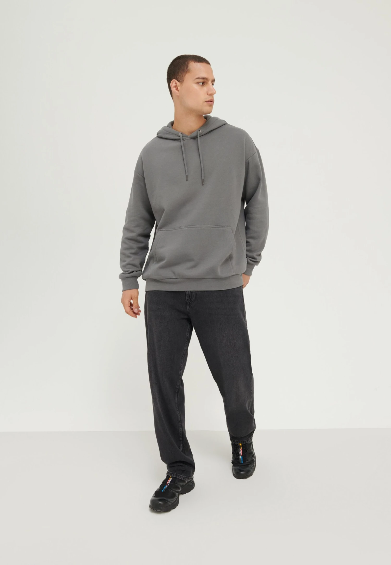 YOURTURN Unisex - Hoodie - Mottled Dark Grey 2 YOURTURN Unisex - Hoodie - Mottled Dark Grey - Afbeelding 2