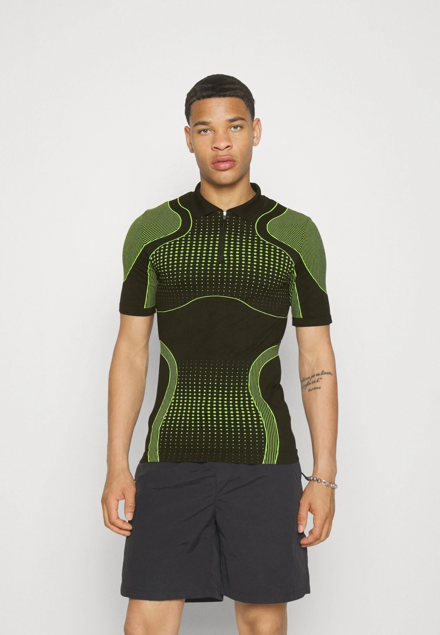 YOURTURN Unisex - Poloshirt - Black/Green 1 YOURTURN Unisex - Poloshirt - Black/Green