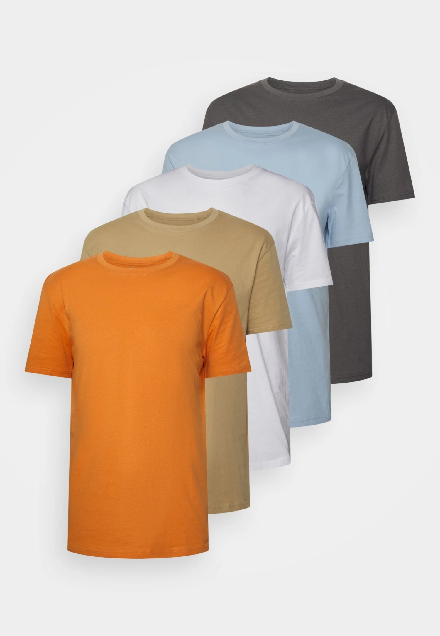 YOURTURN Unisex 5 Pack - T-Shirt Basic - White/Apricot/Light Blue 6 YOURTURN Unisex 5 Pack - T-Shirt Basic - White/Apricot/Light Blue - Afbeelding 6