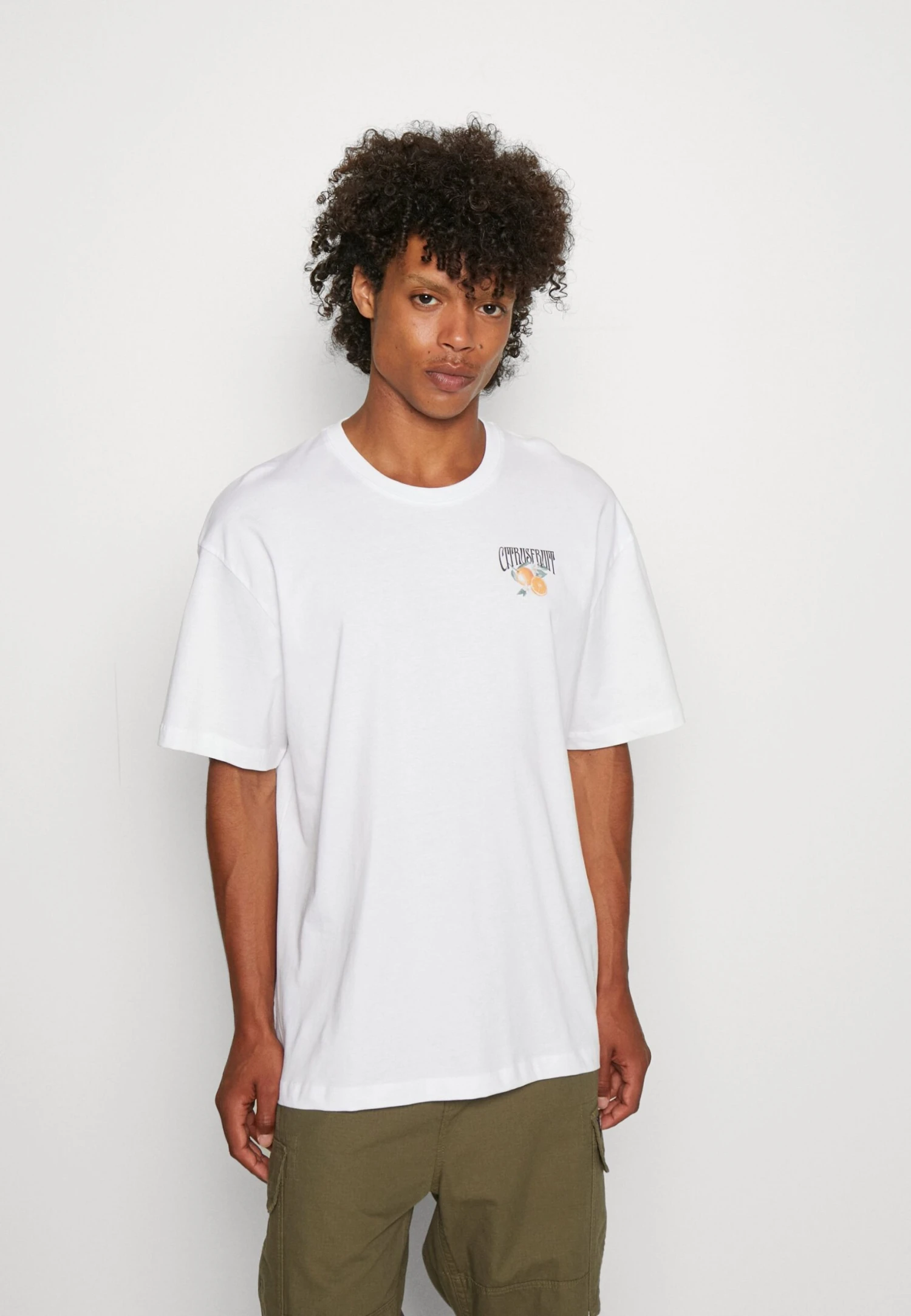 YOURTURN Orange Fruit Graphic Tee- T-Shirt Print - White 1 YOURTURN Orange Fruit Graphic Tee- T-Shirt Print - White