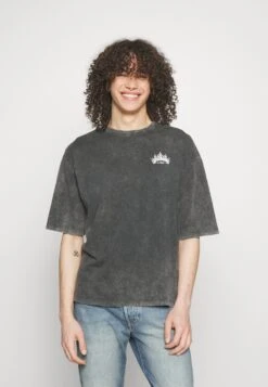 YOURTURN Skull Graphic Tee Unisex - T-Shirt Print - Mottled Black -YOURTURN Verkoopwinkel da5ddb789f454a678b4b27212f932166