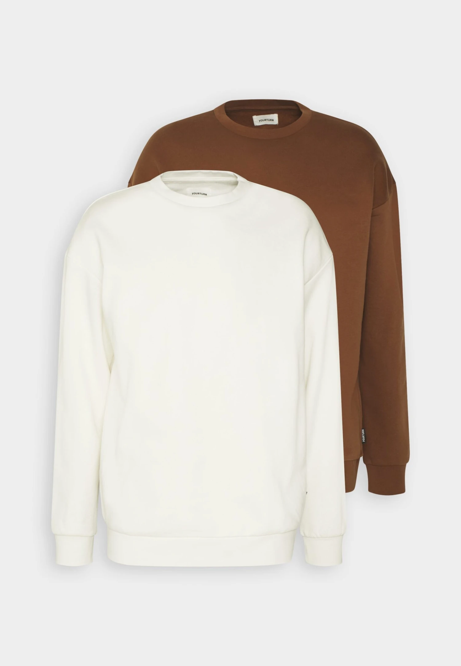 YOURTURN Unisex 2 Pack - Sweater - Dark Brown/Off-White 5 YOURTURN Unisex 2 Pack - Sweater - Dark Brown/Off-White - Afbeelding 5