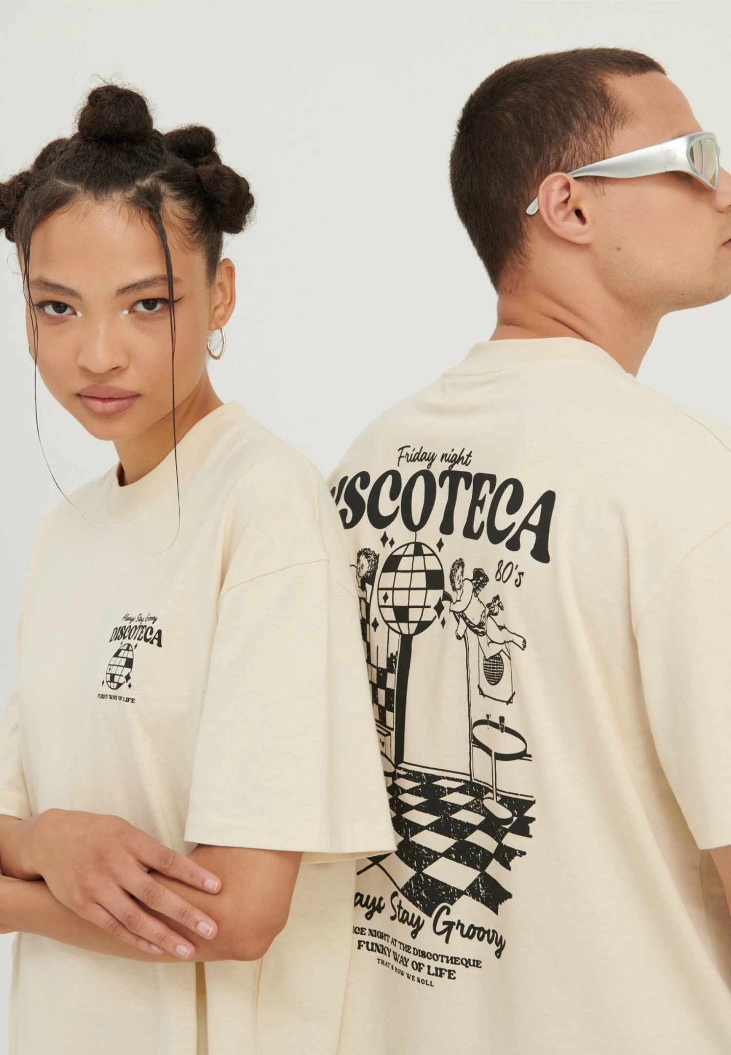 YOURTURN Unisex - T-Shirt Print - Mottled Light Brown 1 YOURTURN Unisex - T-Shirt Print - Mottled Light Brown