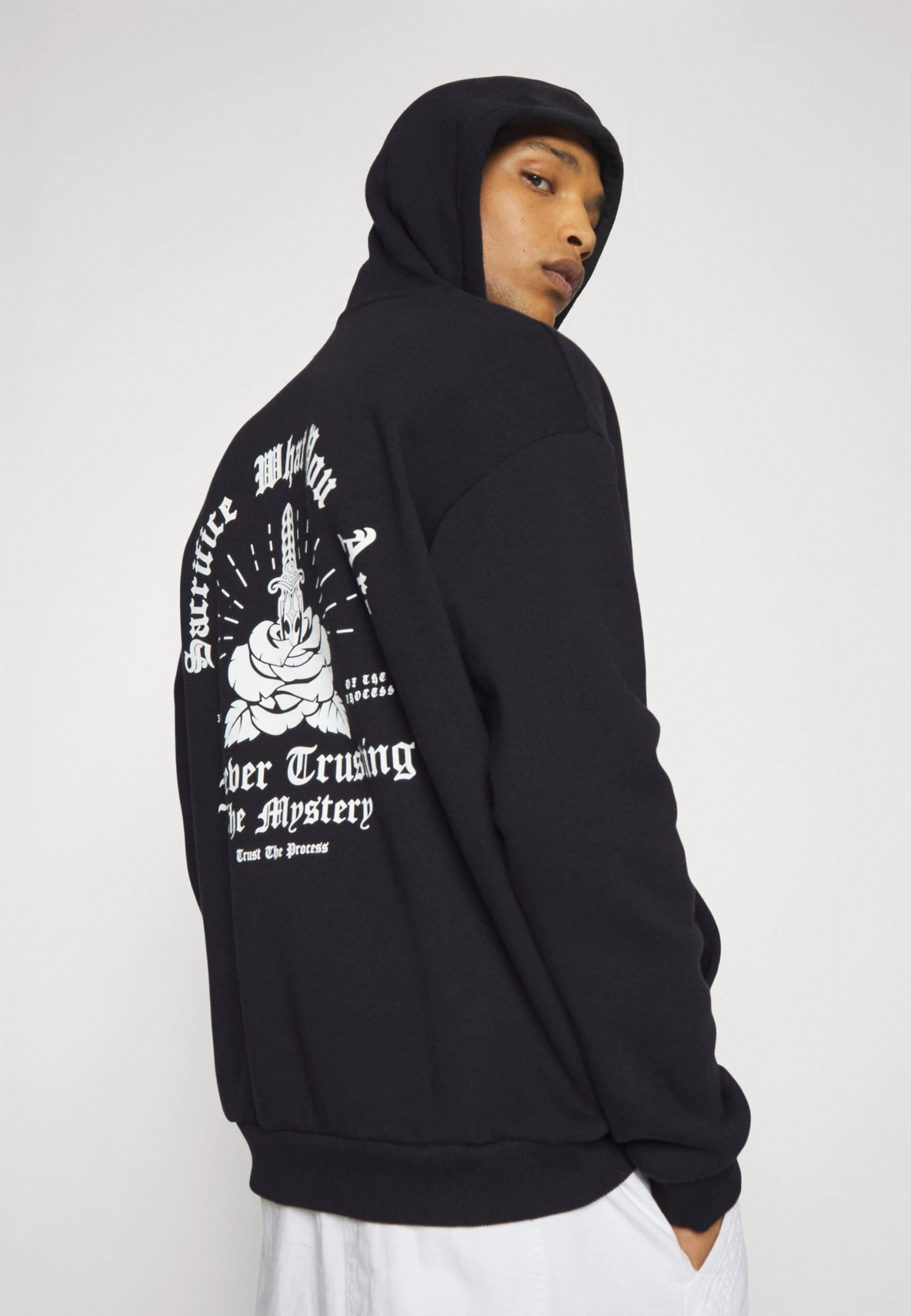 YOURTURN Rose Knife Unisex - Hoodie - Black 4 YOURTURN Rose Knife Unisex - Hoodie - Black - Afbeelding 4