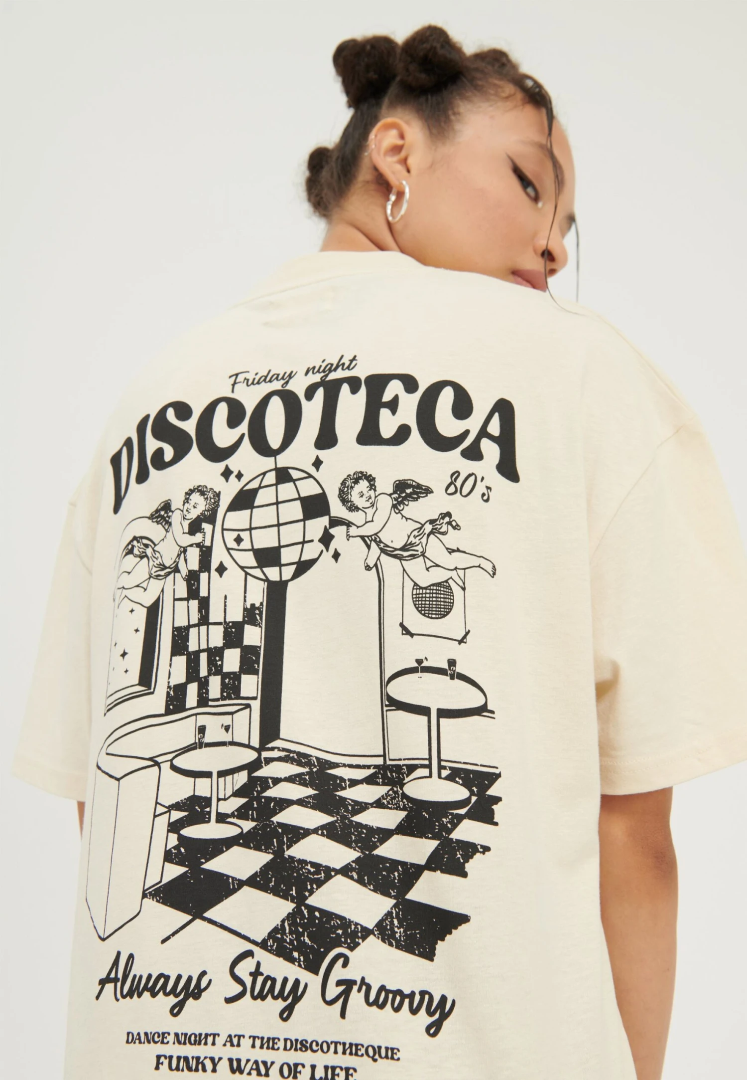 YOURTURN Unisex - T-Shirt Print - Mottled Light Brown 3 YOURTURN Unisex - T-Shirt Print - Mottled Light Brown - Afbeelding 3