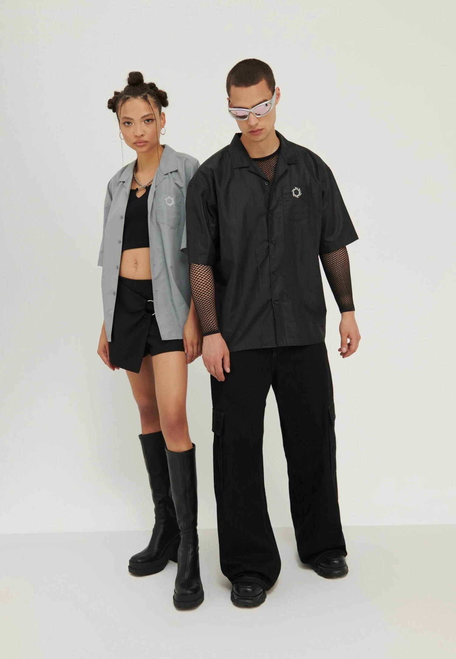 YOURTURN Unisex - Overhemdblouse - Black 2 YOURTURN Unisex - Overhemdblouse - Black - Afbeelding 2